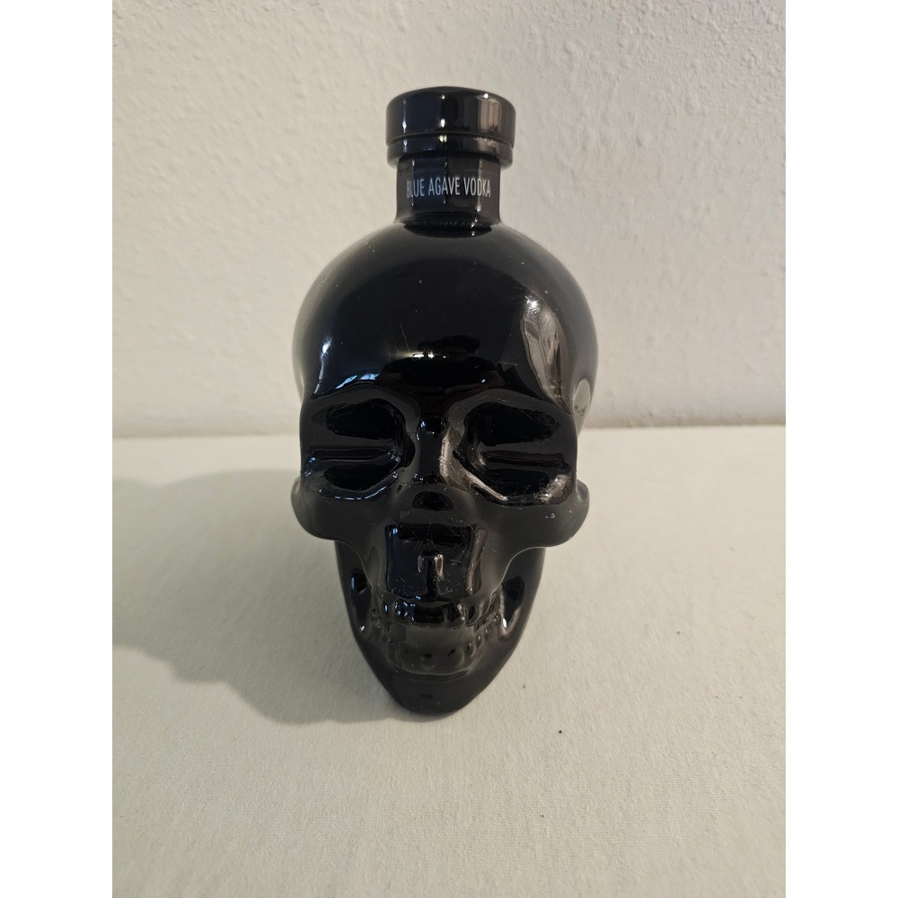 Crystal Head 750 mL Onyx Black Agave Vodka Skull Bottle Empty